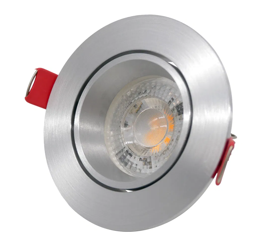 Aluminum MR16 GU10 LED Halogen Recessed Ceiling Light Round Trumpet Home Interior-Lighting Downlight Fixture Adjustable Tilt Spotlight