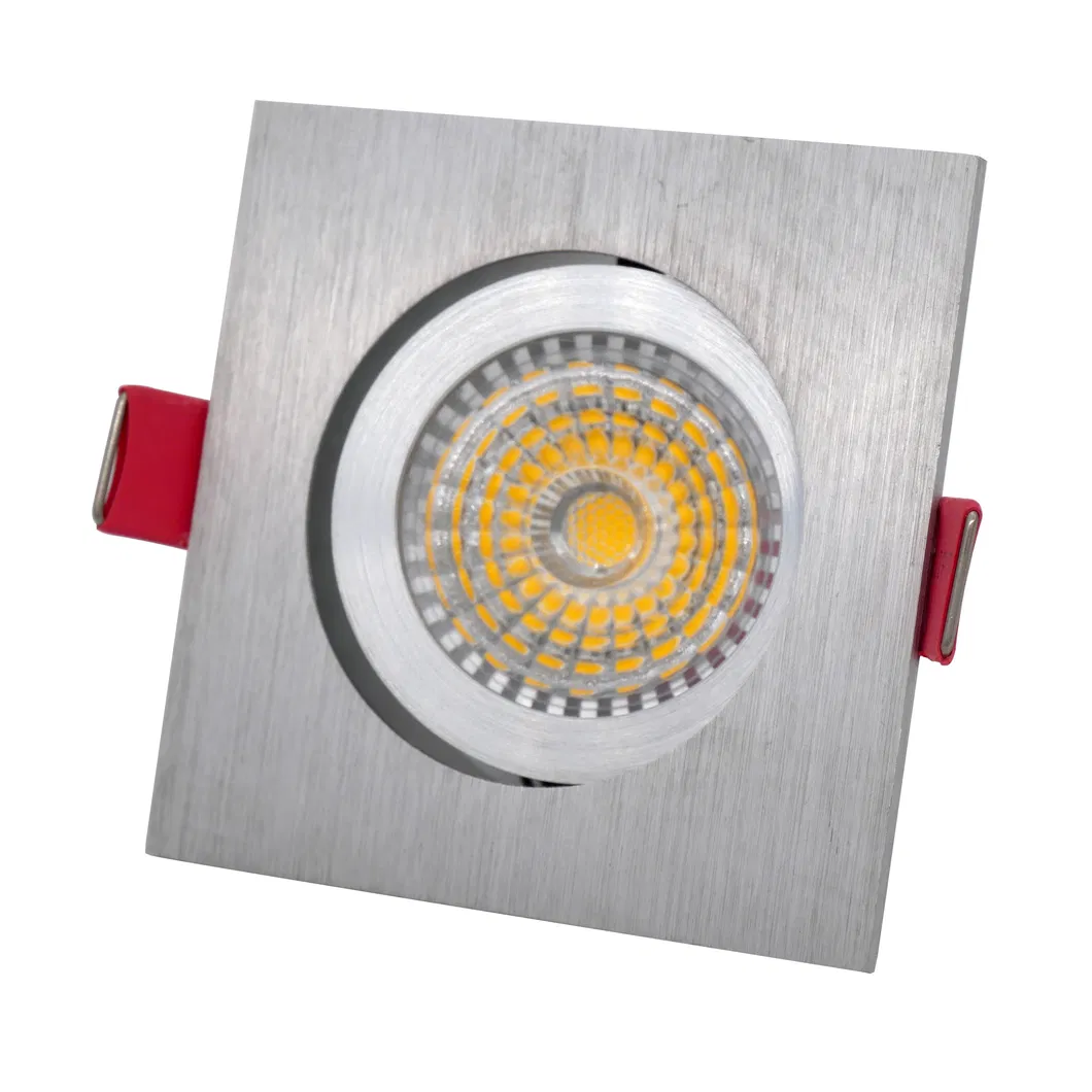 Aluminum MR16 GU10 LED Halogen Recessed Interior-Lighting Ceiling Light Square Commercial Lighting Downlight Fixture Adjustable Tilt Spotlight