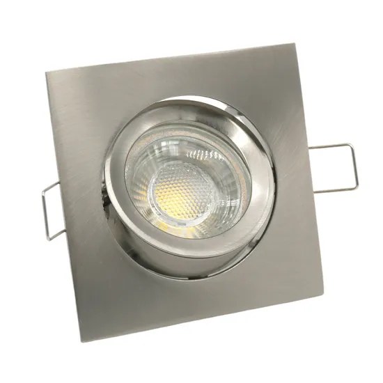 Aluminum MR16 GU10 LED Halogen Indoor Hotel Square Downlight Fixture Recessed Ceiling Light Adjustable Spotlight