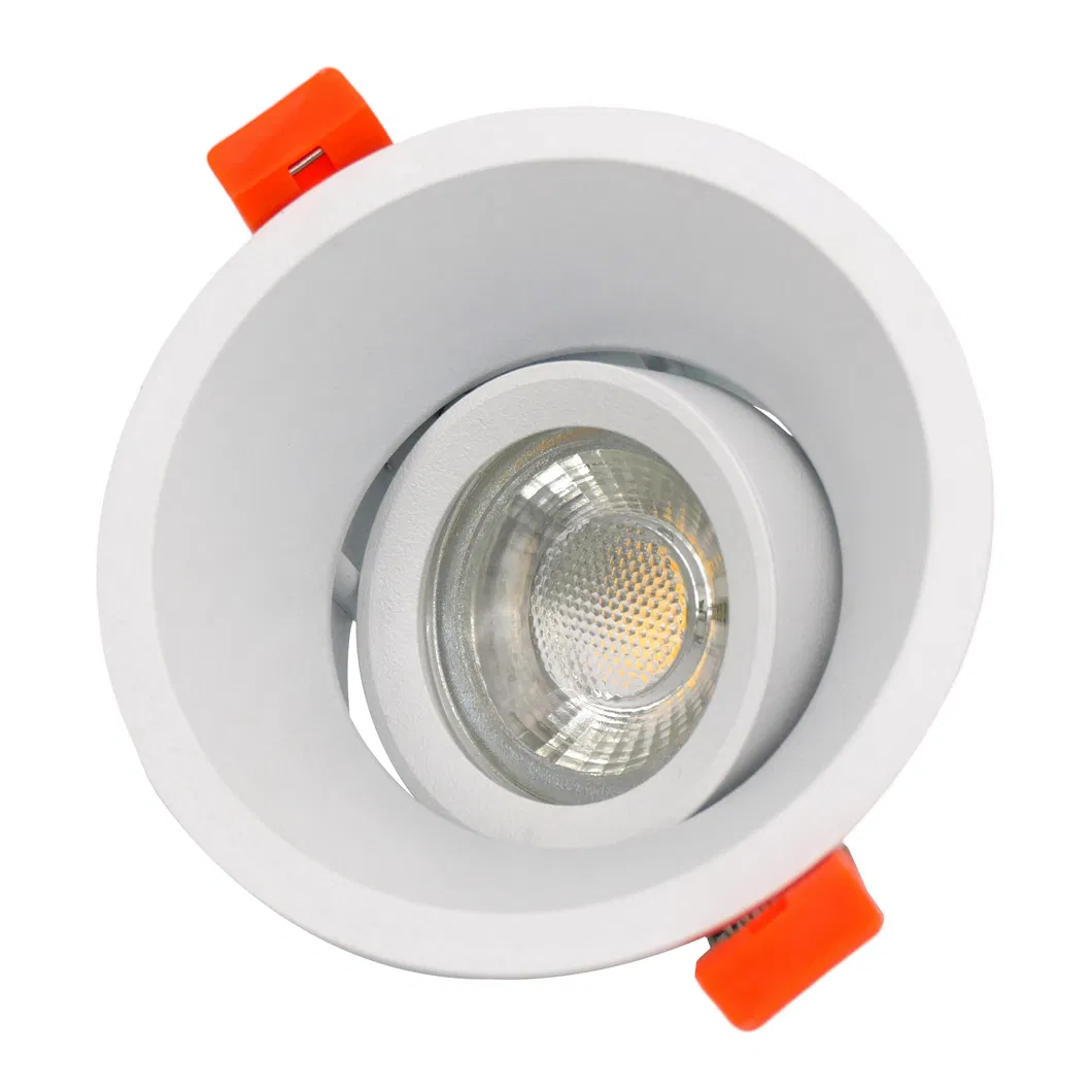Aluminum MR16 GU10 LED Halogen Trumpet Round Decorative Hotel Commercial Downlight Fixture Recessed Ceiling Light Adjustable Spotlight