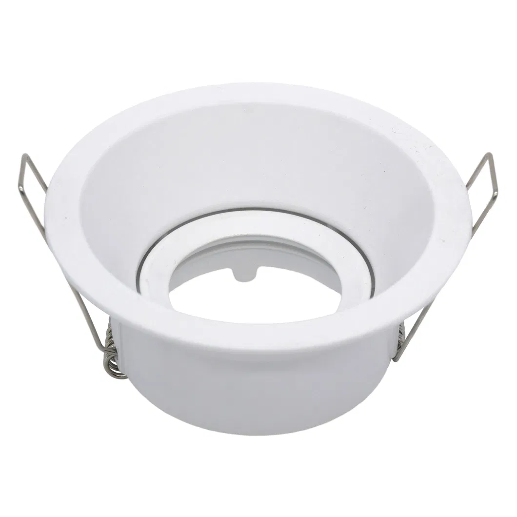 Aluminum MR16 GU10 LED Halogen Trumpet Round Downlight Fixture Recessed Ceiling Light Adjustable Spotlight