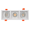 Aluminum MR16 GU10 LED Halogen Recessed Ceiling Light Indoor Commercial Lighting Adjustable 3-Head Downlight Fixture Spotlight