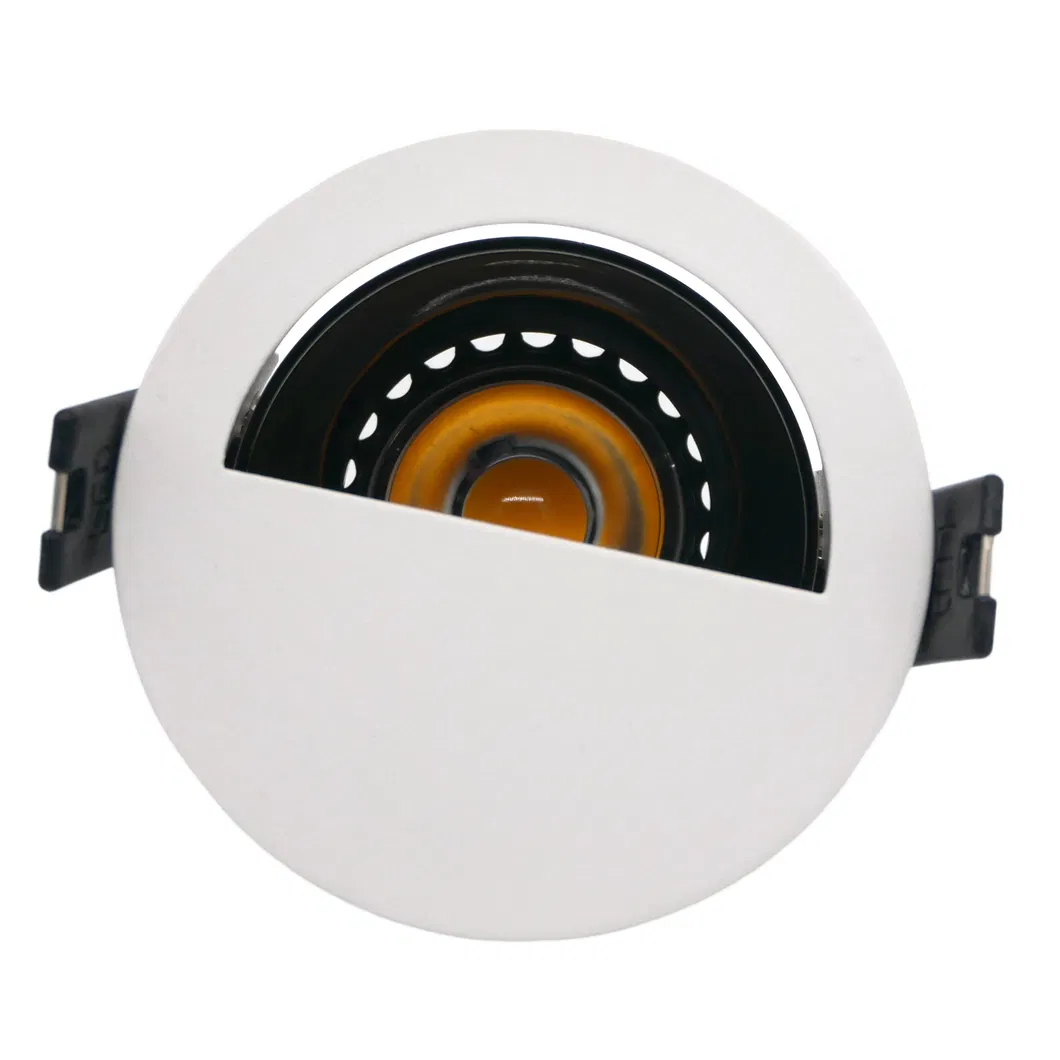 Aluminum MR16 GU10 LED Halogen Round Interior-Lighting Recessed Ceiling Light Adjustable Tilt Semicircle Spotlight