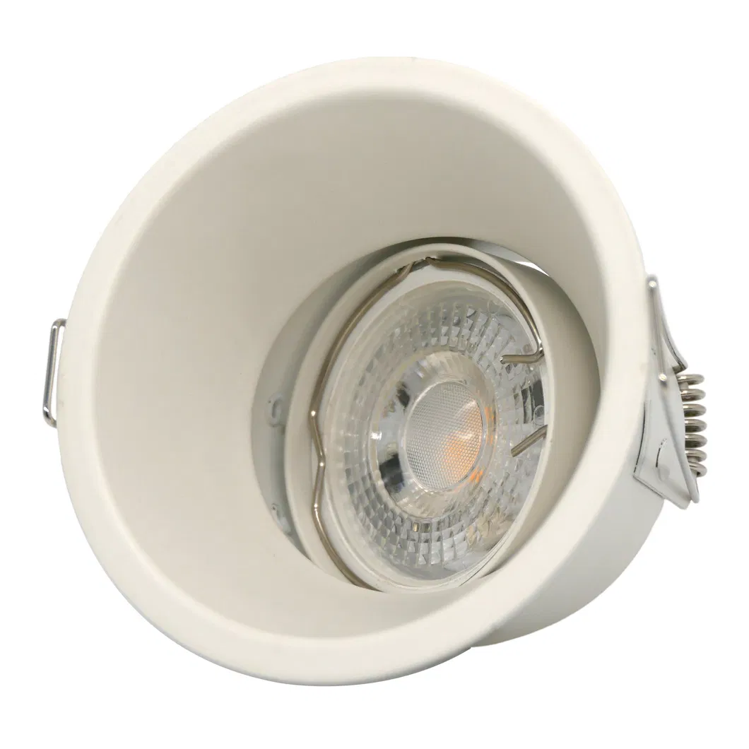 Aluminum LED Light Halogen MR16 GU10 Recessed Ceiling Light Fitting Round Hotel Home Commercial Lighting Downlight Fixture Frame Adjustable Tilt Spotlight