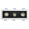 Aluminum MR16 GU10 LED Halogen Recessed Ceiling Light Indoor Home Commercial Lighting Adjustable 3-Head Downlight Fixture Spotlight