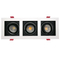 Aluminum MR16 GU10 LED Halogen Recessed 3-Head Ceiling Light Indoor Commercial Lighting Adjustable Downlight Spotlight