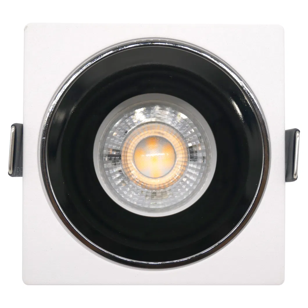 Aluminum LED Halogen Square Trumpet Recessed MR16 GU10 Reflector Spotlight Downlight Housing