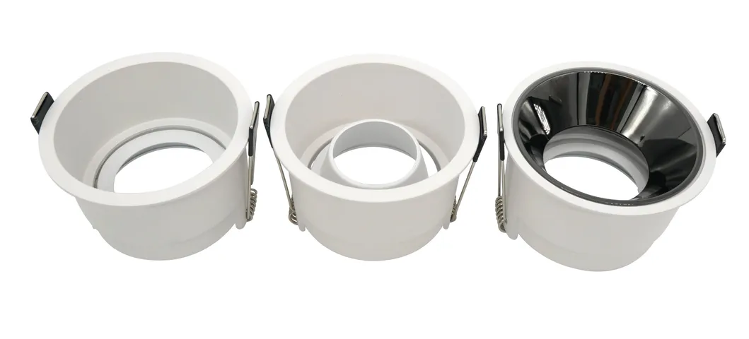 Aluminum LED Halogen Round Trumpet Recessed MR16 GU10 Reflector Spotlight Downlight Housing