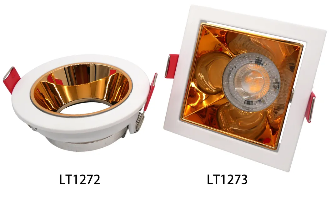 Aluminum MR16 GU10 LED Halogen Light Recessed Trim Downlight Fixture Adjustable Spotlight
