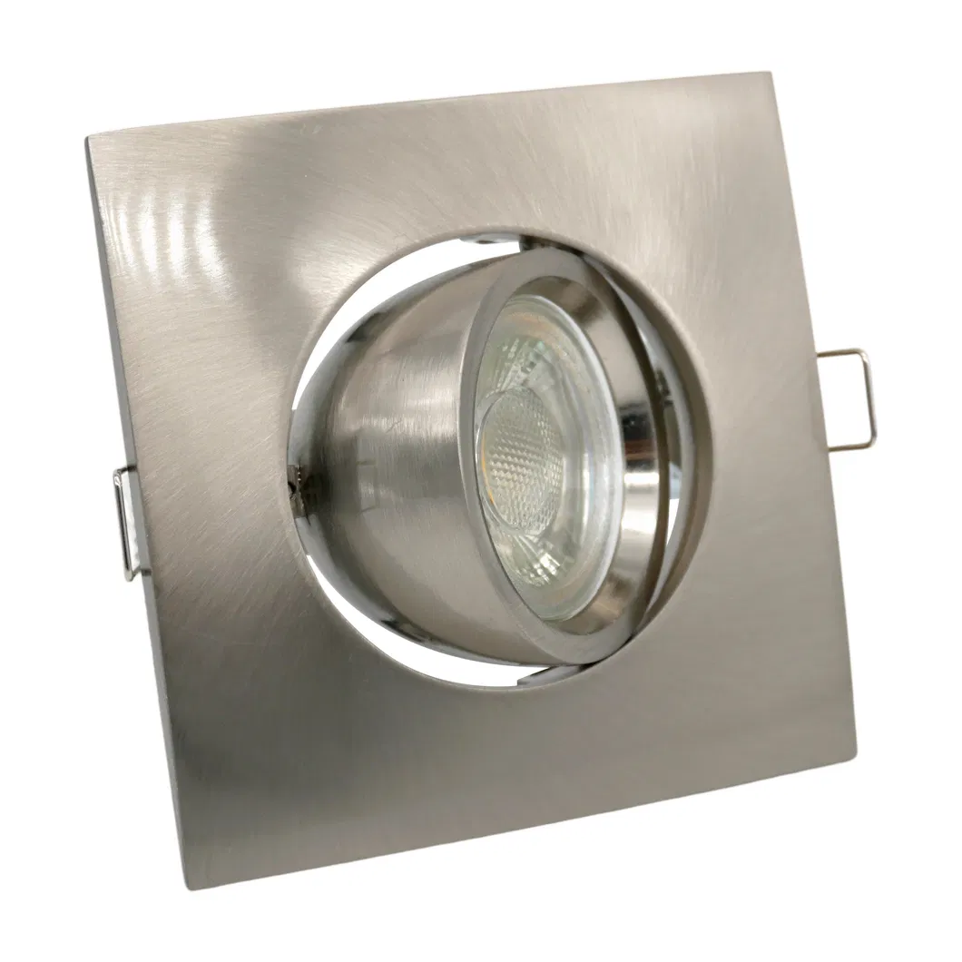 Aluminum MR16 GU10 LED Light Halogen Recessed Ceiling Light Square Hotel Home Commercial Lighting Downlight Fixture Adjustable Spotlight