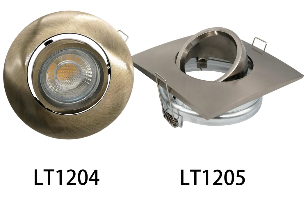 Aluminum MR16 GU10 LED Halogen Recessed Ceiling Light Round Interior-Lighting Downlight Fixture Adjustable Spotlight