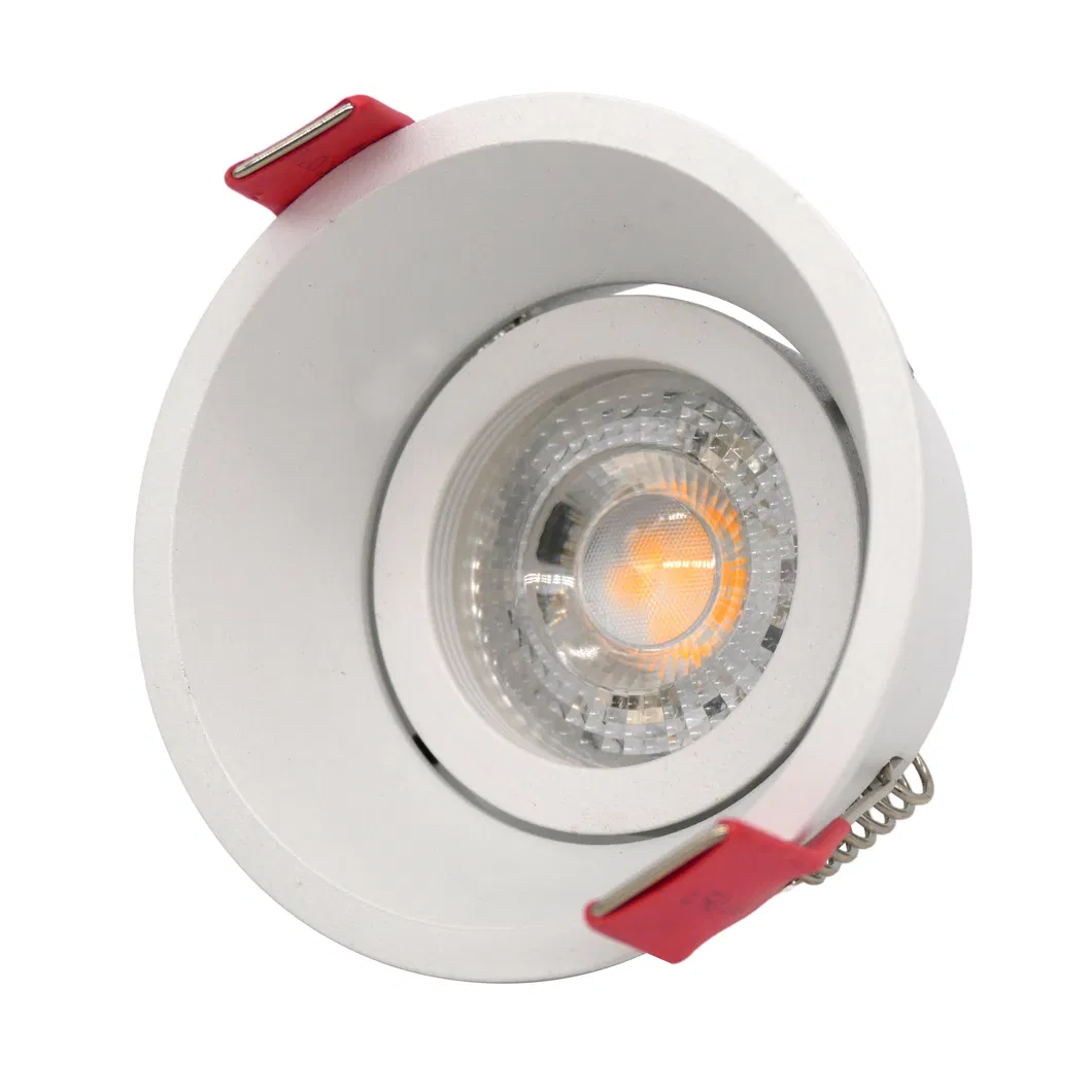 Aluminum LED Halogen MR16 GU10 Recessed Ceiling Light Fitting Round Lighting Fixture Frame Adjustable Tilt Mini Spotlight Downlight