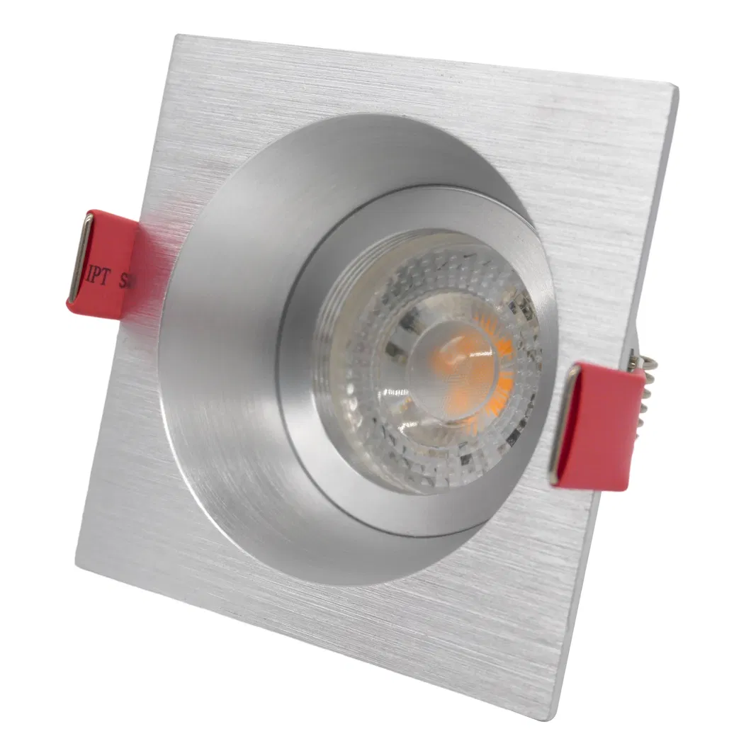 Aluminum MR16 GU10 LED Halogen Recessed Ceiling Light Square Trumpet Hotel Home Commercial Lighting Spotlight Fixture Adjustable Tilt Downlight