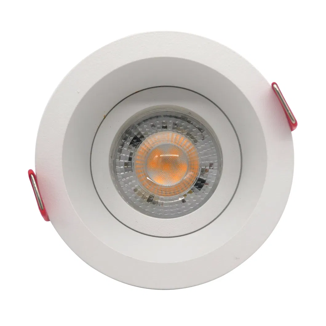 Aluminum MR16 GU10 LED Halogen Recessed Interior-Lighting Ceiling Light Round Trumpet Lighting Spotlight Fixture Adjustable Tilt Downlight