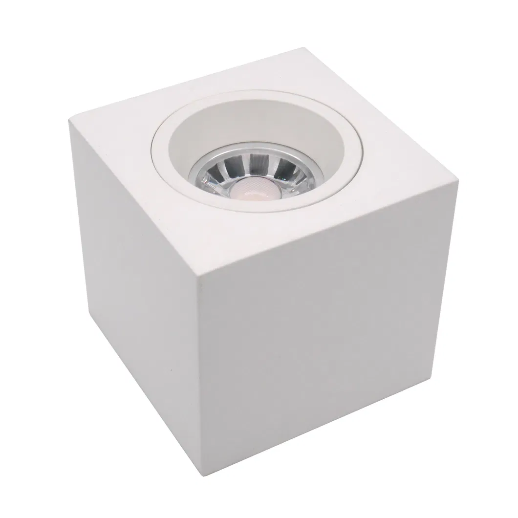 Aluminum Square Cuboid GU10 LED Light Halogen Decorative Fixture Surface Mounted Downlight