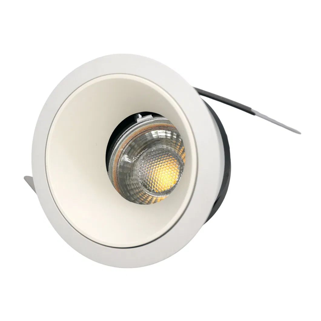Aluminum MR16 GU10 LED Halogen Recessed Ceiling Light Fitting Round Lighting Fixture Frame Adjustable Tilt Anti-Glare Spotlight Downlight