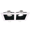 Aluminum MR16 GU10 LED Halogen Recessed Ceiling Light Indoor Commercial Lighting Adjustable Double Heads Downlight Fixture Spotlight