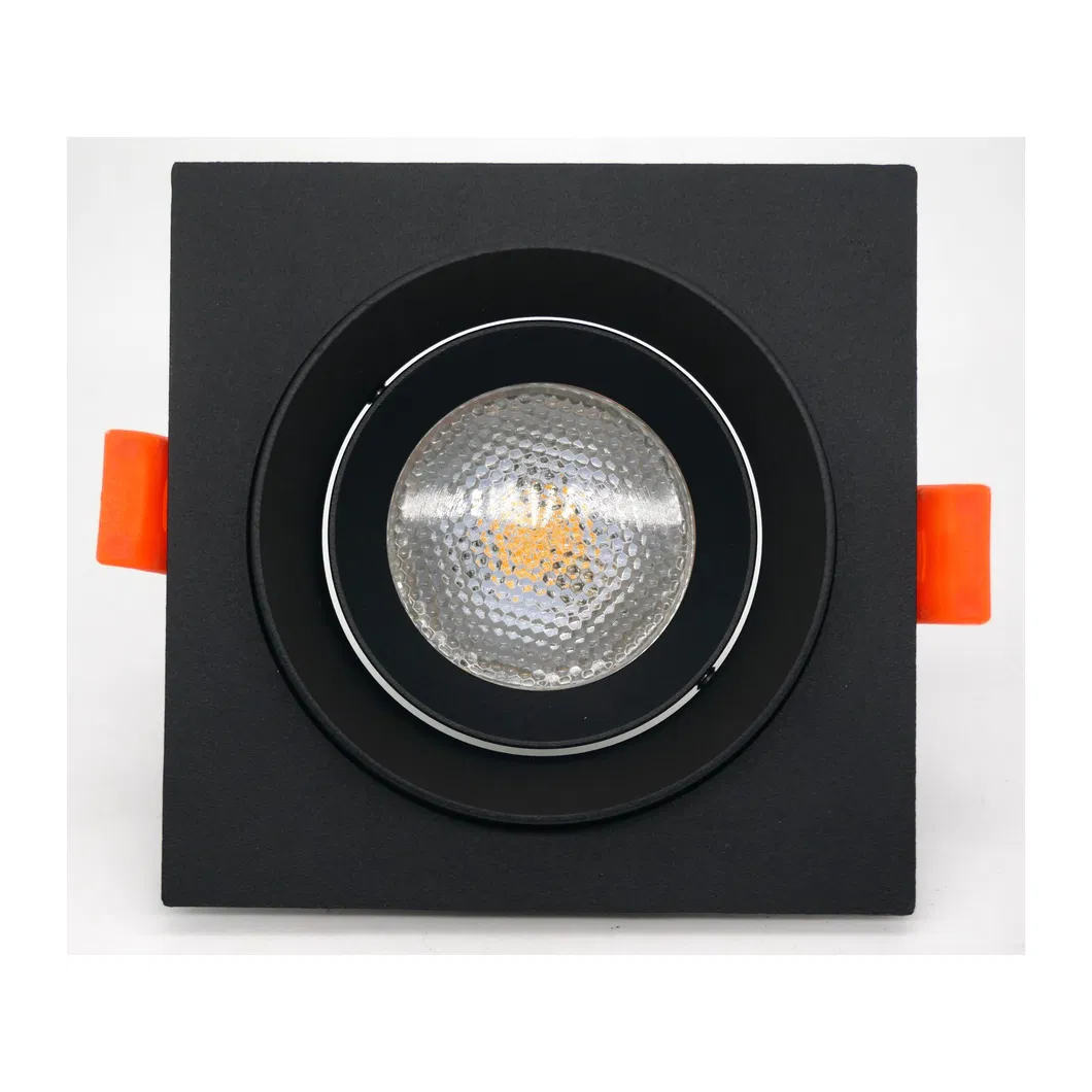 Aluminum MR16 GU10 LED Halogen Recessed Round Commercial Lighting Downlight Adjustable Tilt Spotlight Ceiling Light