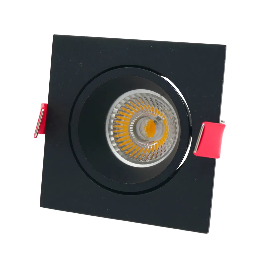 Aluminum MR16 GU10 LED Halogen Recessed Ceiling Light Square Hotel Home Interior-Lighting Downlight Fixture 360&deg; Rotatable Adjustable Spotlight