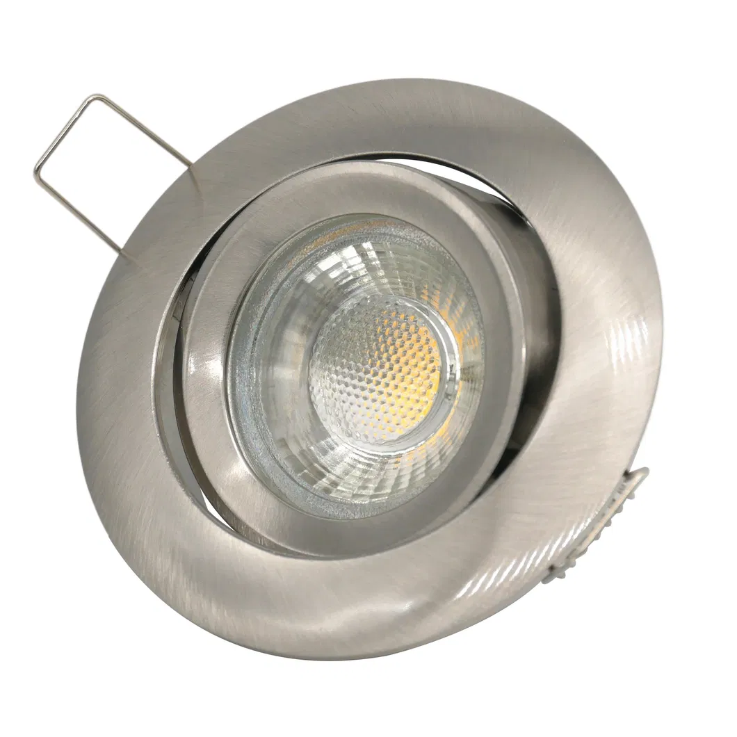 Aluminum MR16 GU10 LED Halogen Round Downlight Fixture Recessed Indoor Ceiling Light Adjustable Spotlight