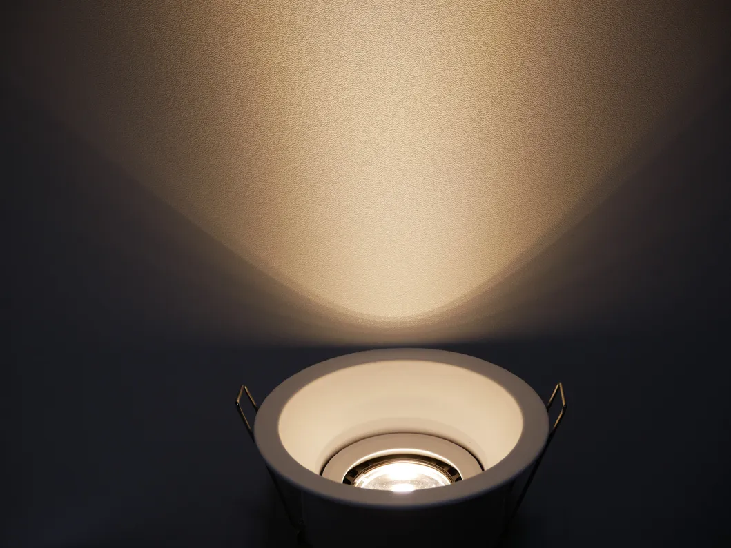 Aluminum MR16 GU10 LED Halogen Trumpet Round Downlight Fixture Recessed Ceiling Light Adjustable Spotlight