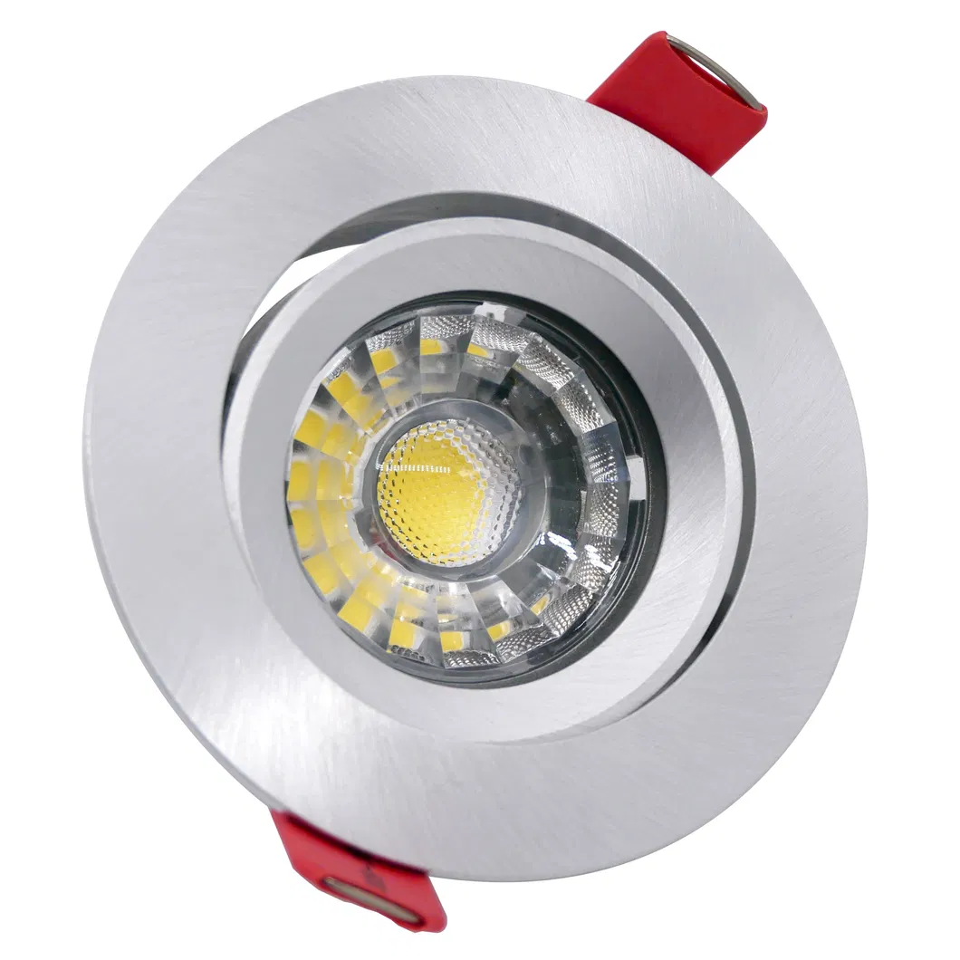 Aluminum LED Halogen MR16 GU10 Recessed Ceiling Light Round Hotel Home Commercial Lighting Downlight Frame Adjustable Tilt Spotlight