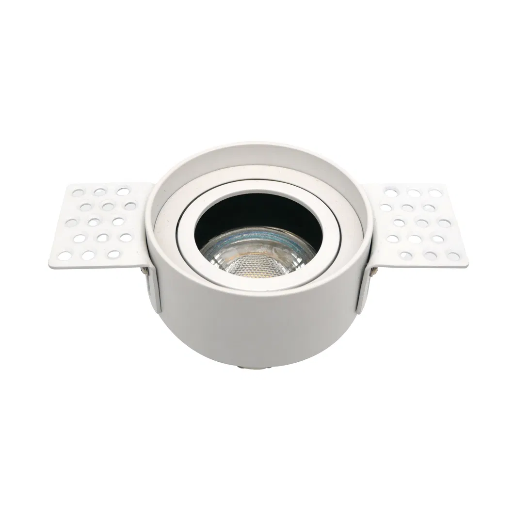 Aluminum MR16 GU10 LED Halogen Recessed Borderless Embedded Ceiling Light Adjustable Downlight