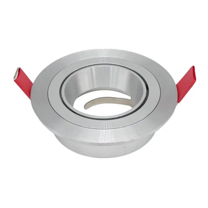 Lathe Aluminum MR16 GU10 LED Halogen Recessed Round Downlight Fixture Spotlight