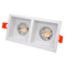 Aluminum MR16 GU10 LED Halogen Recessed Square 3-Head Ceiling Downlight Fixture Spotlight