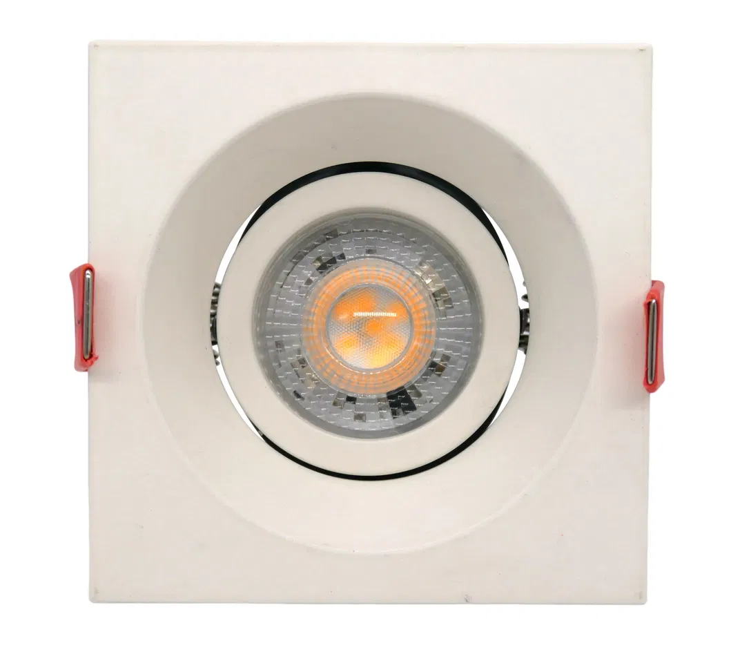 Aluminum MR16 GU10 LED Light Halogen Recessed Ceiling Light Square Interior-Lighting Downlight Fixture 360&deg; Rotatable Adjustable Spotlight