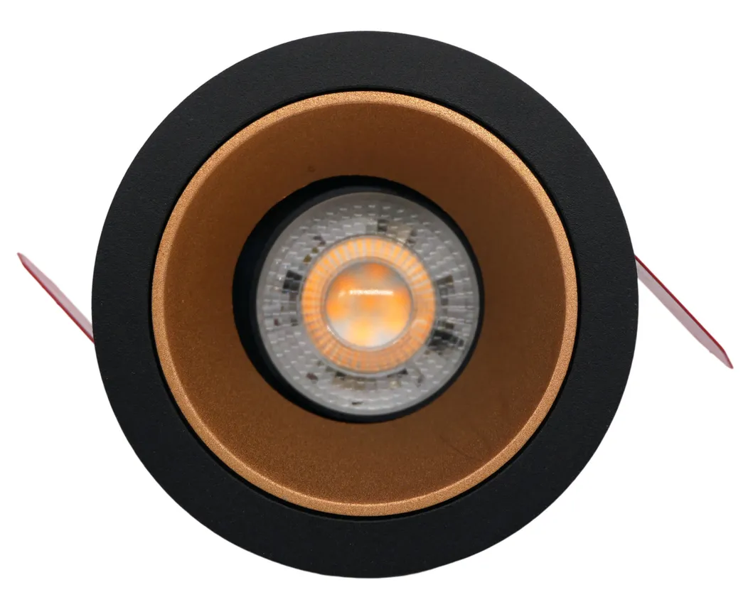 Aluminum MR16 GU10 LED Halogen Recessed Ceiling Light Fitting Round Trumpet Hotel Commercial Lighting Downlight Fixture Frame Adjustable Tilt Spotlight
