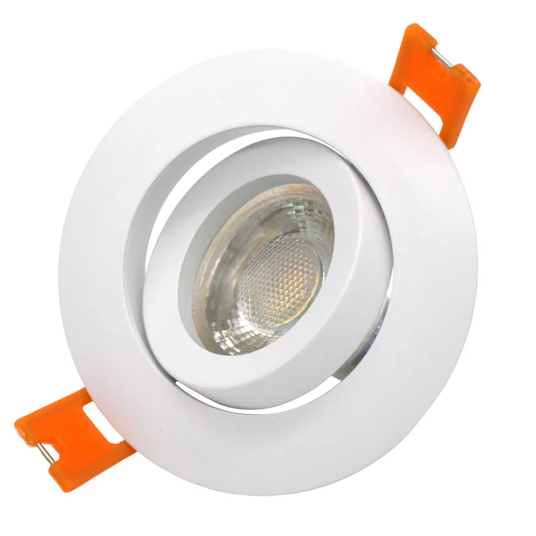 Aluminum MR16 GU10 LED Halogen Round Decorative Hotel Home Commercial Lighting Downlight Fixture Recessed Ceiling Light Adjustable Tilt Spotlight
